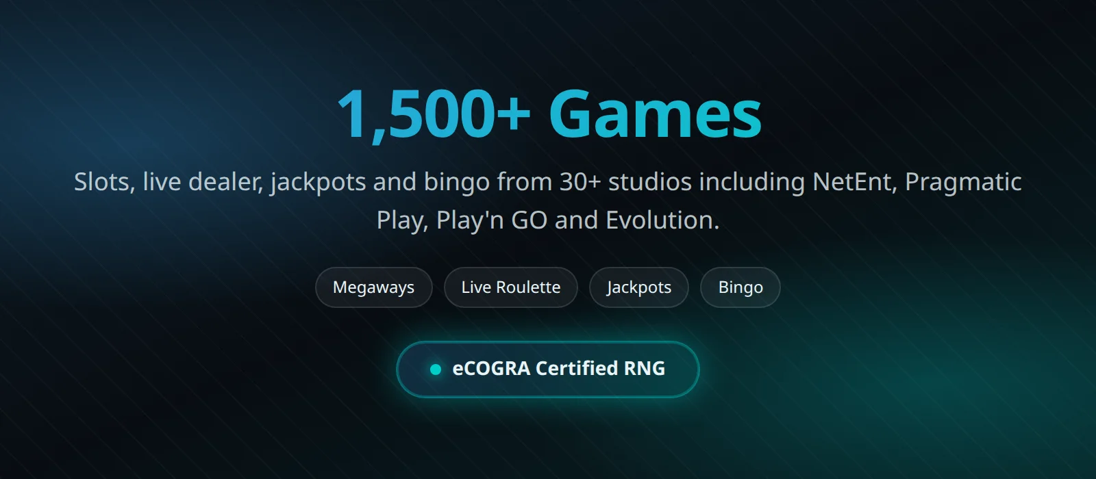 Playuk Casino games library: slots, live casino and table games