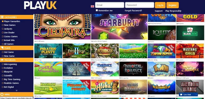 Playuk Casino mobile casino experience