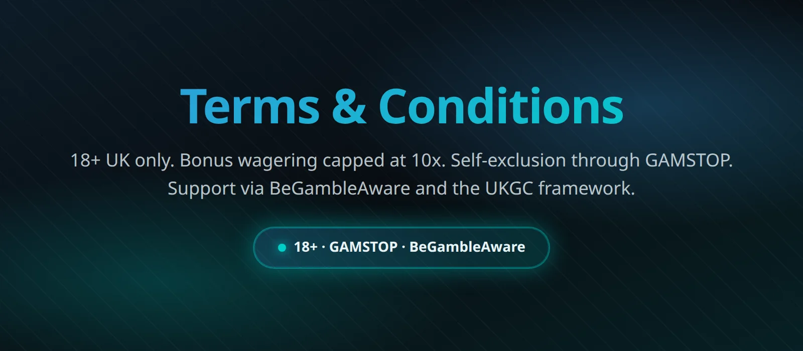 Playuk Casino terms of service